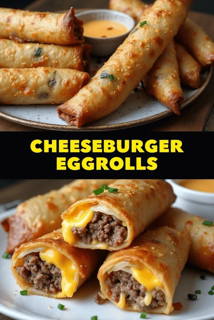 Cheeseburger Egg Rolls