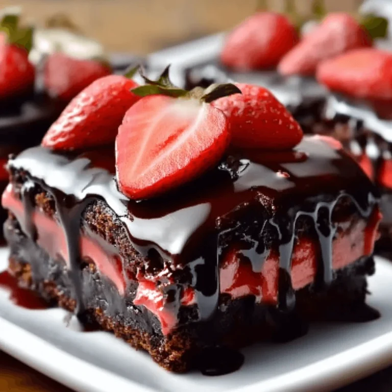 Chocolate Covered Strawberry Brownies
