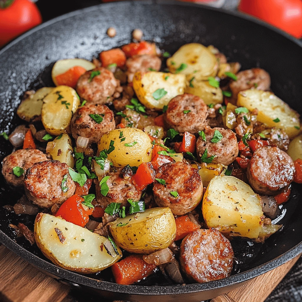 One-Pan Potatoes and Sausage Skillet