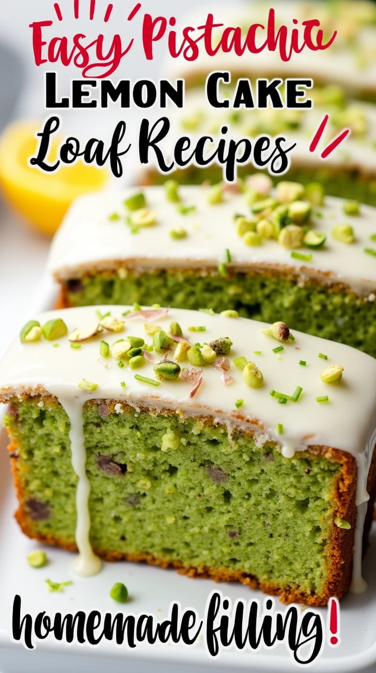 Pistachio Lemon Cake Loaf